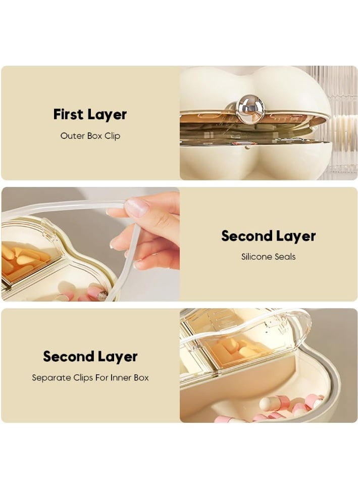 Pill organizer for wallet, travel pill case with 7 storage compartments, small and portable pill box, ideal for on-the-go storage, pill holder for wallet - Image 5